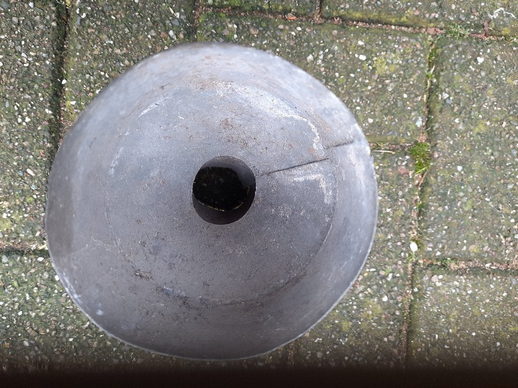 Oud zinken verloop voor de dakgoot, Ophalen of Verzenden, Zink, Minder dan 2 meter, 80 mm of meer
