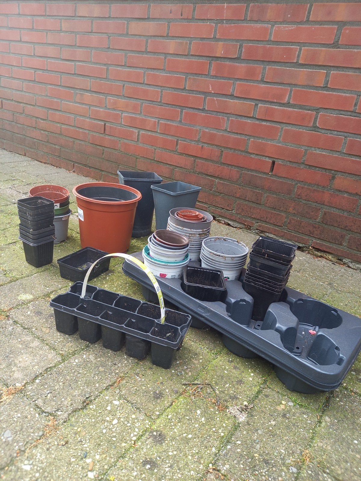 gratis plastic bloempotten, Tuin en Terras, Ophalen