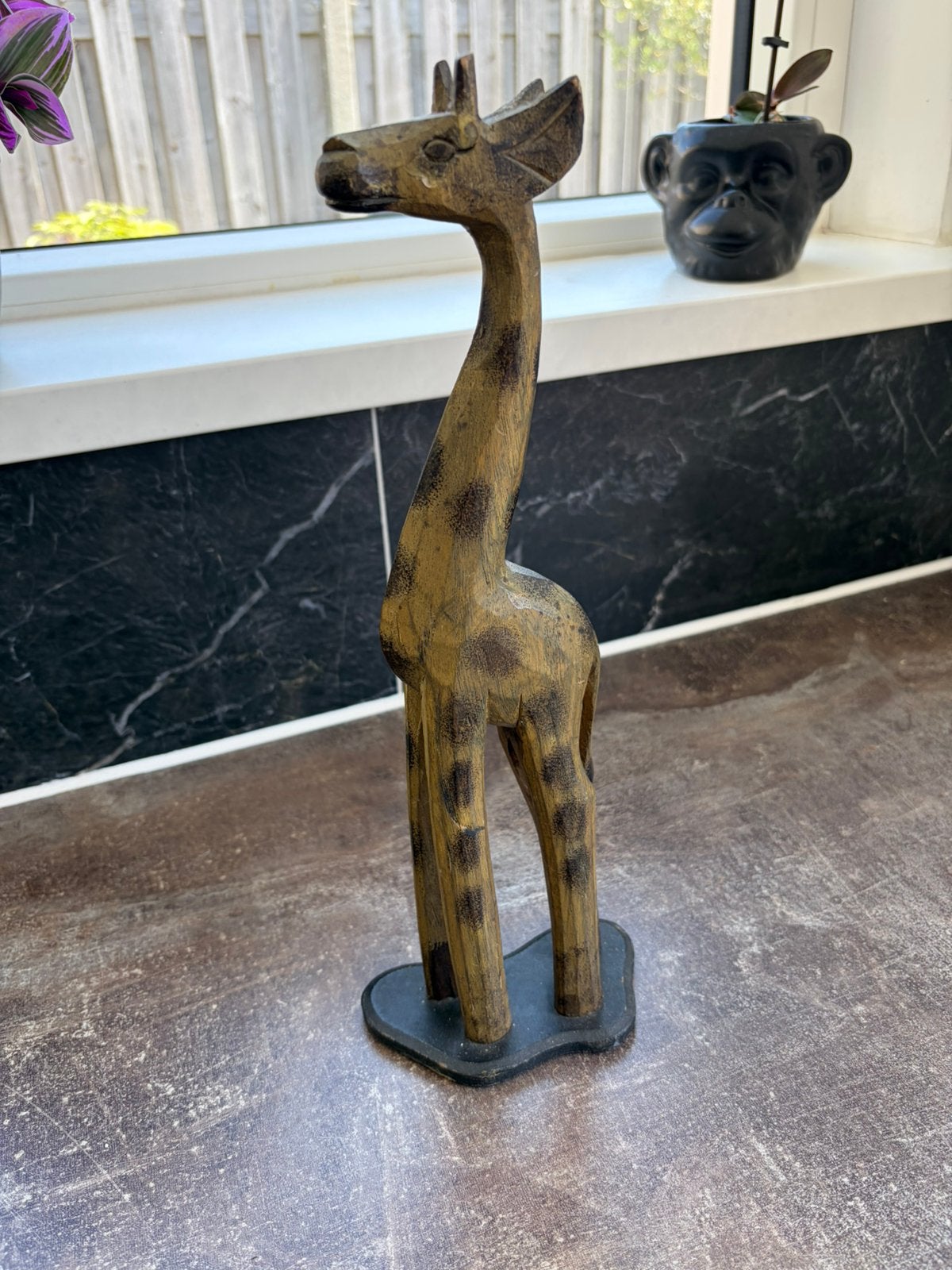 Mooi Houten beeld van een giraf, Ophalen of Verzenden