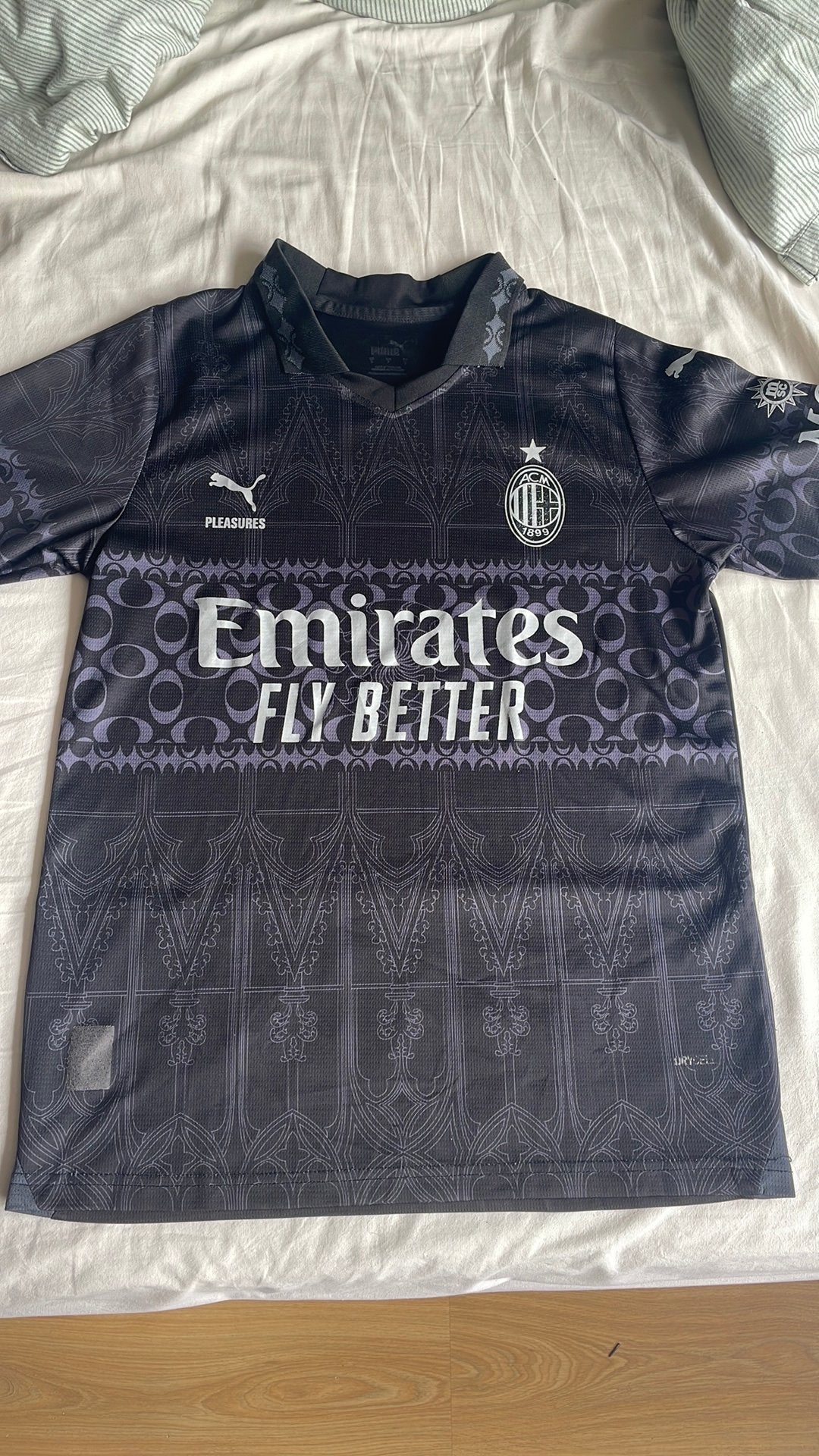 Ac milan shirt, Zwart, Ophalen of Verzenden, Zo goed als nieuw, Voetbal