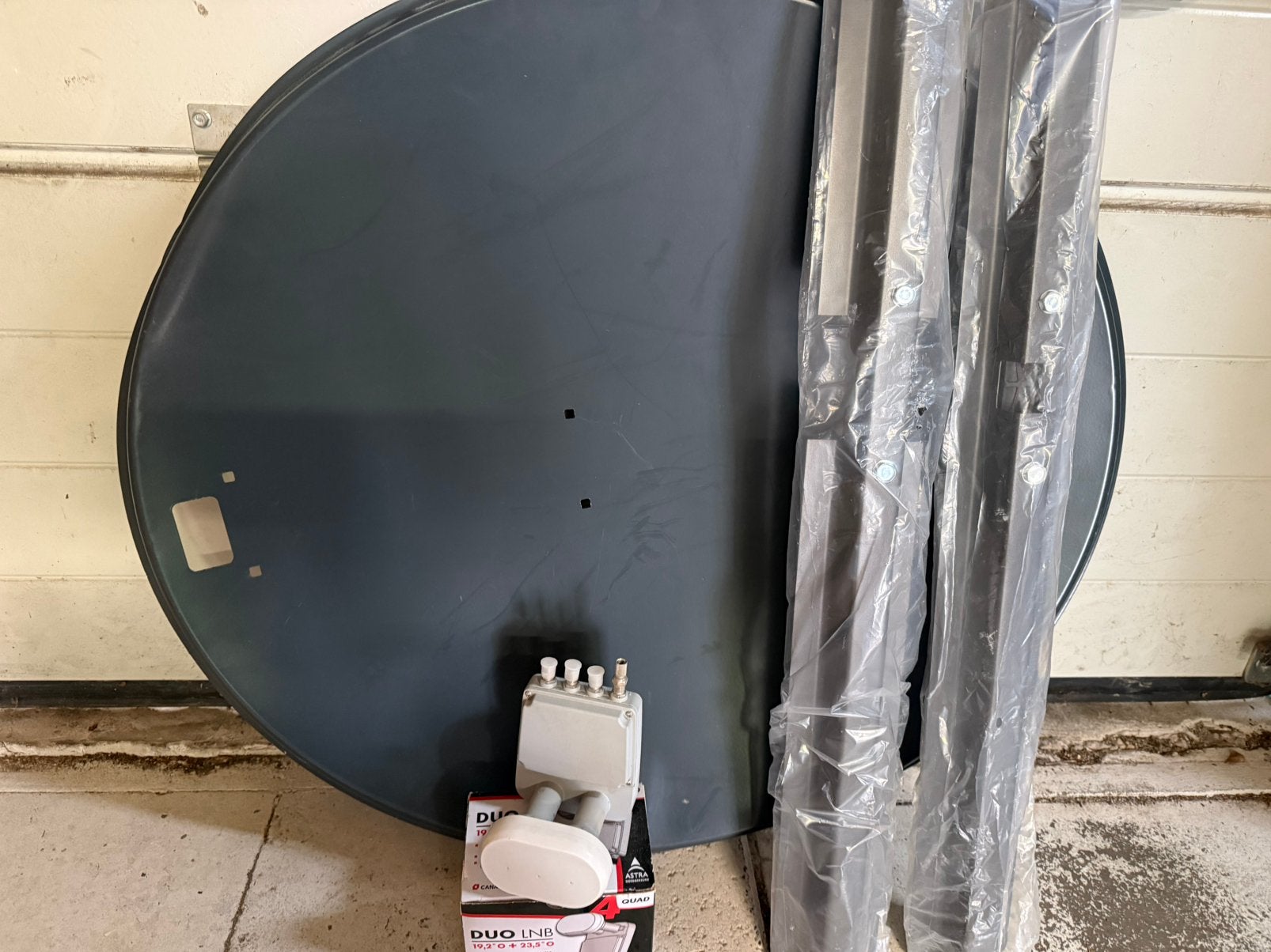 Schotelantenne 80 cm incl. Duo lnb astra koppen nieuw, Ophalen, Nieuw, (Schotel)antenne, Overige merken