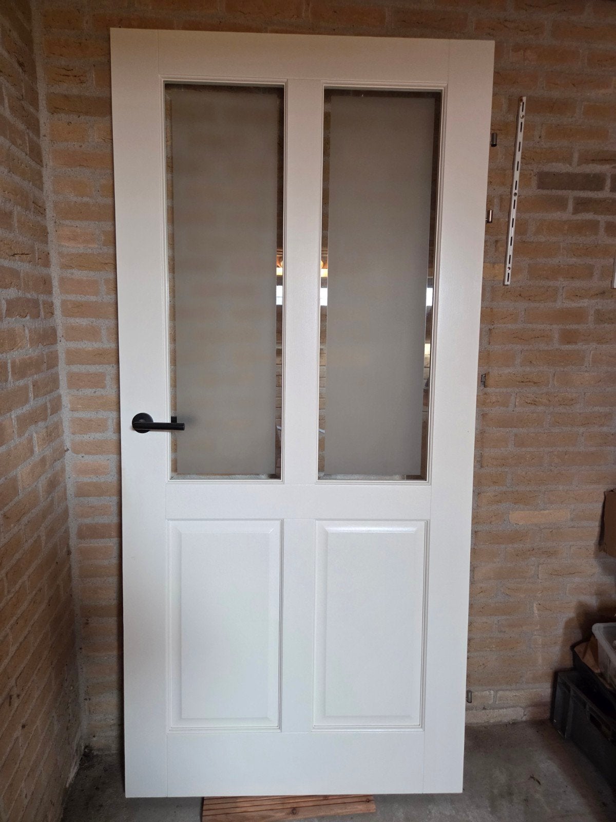 Zware Massieve Opdek Binnendeur met Glas | 93x201,5 rechts, Ophalen, 80 tot 100 cm, Binnendeur, Zo goed als nieuw