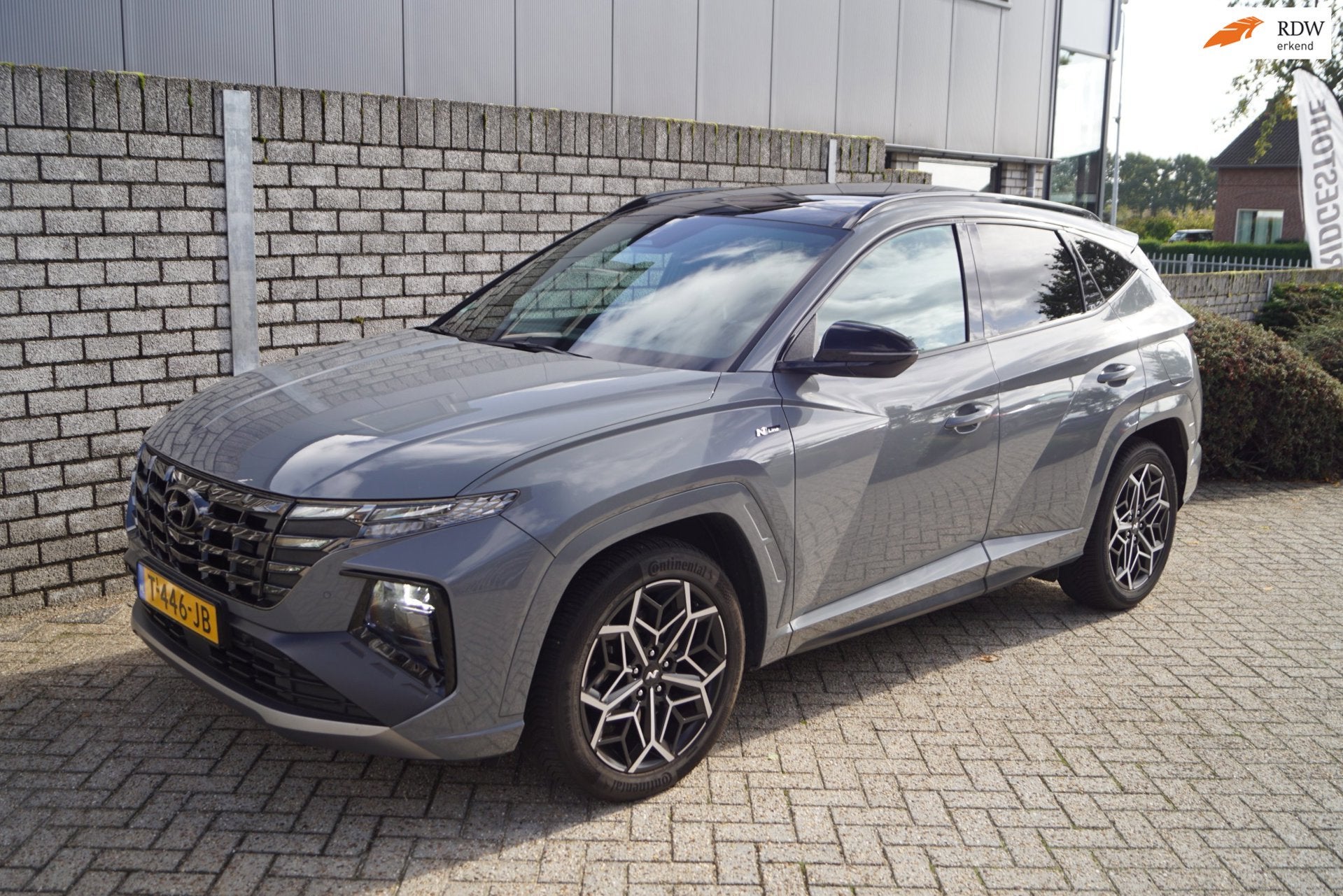 Hyundai Tucson 1.6 T-GDI Hybrid N-Line Autom Panodak Leder/A, Auto's, Dealer onderhouden, Gebruikt, 4 cilinders, 1650 kg