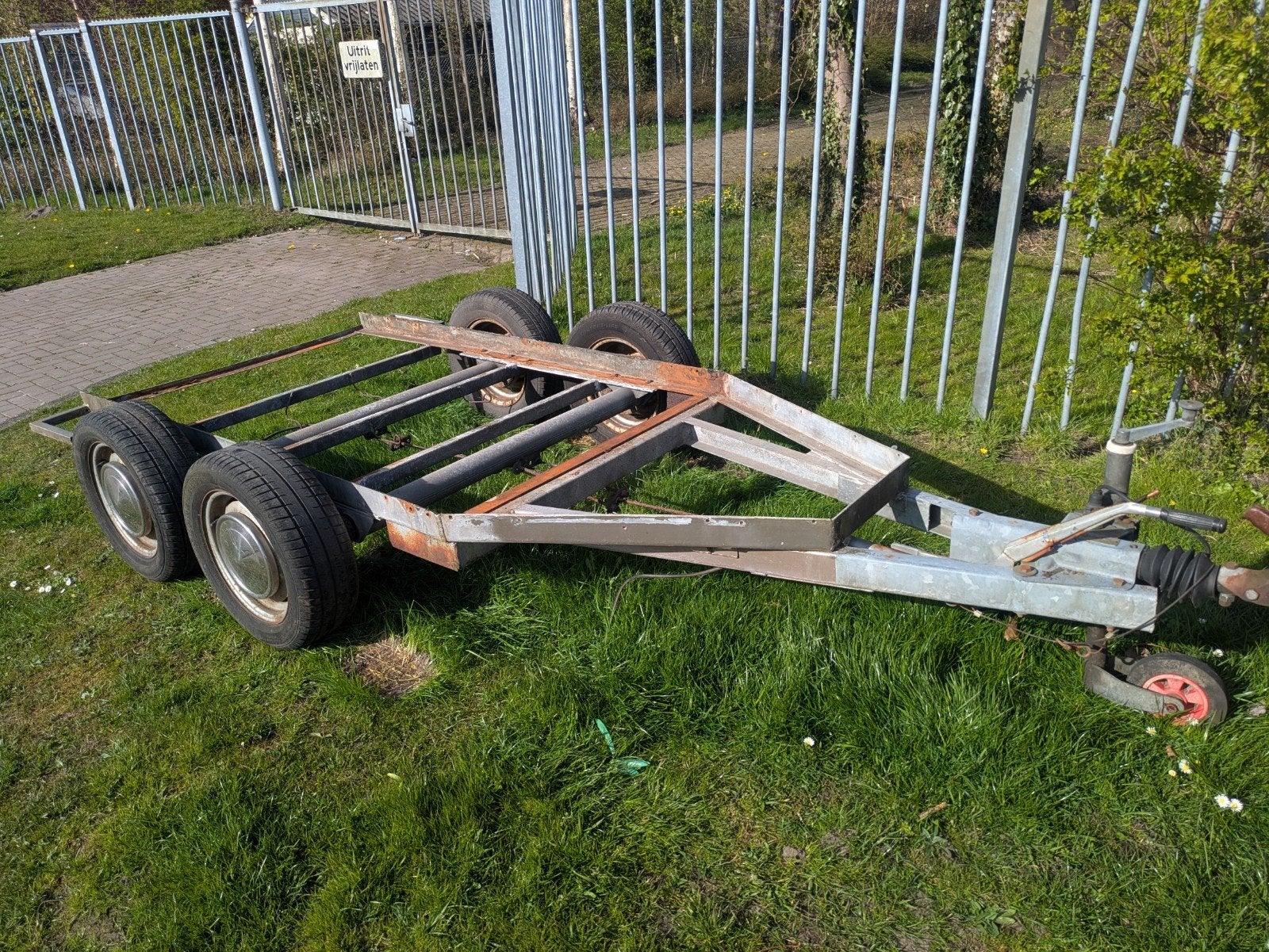 Onderstel assen frame aanhanger wagen tandemasser, Auto diversen, Aanhangwagen-onderdelen, Ophalen of Verzenden
