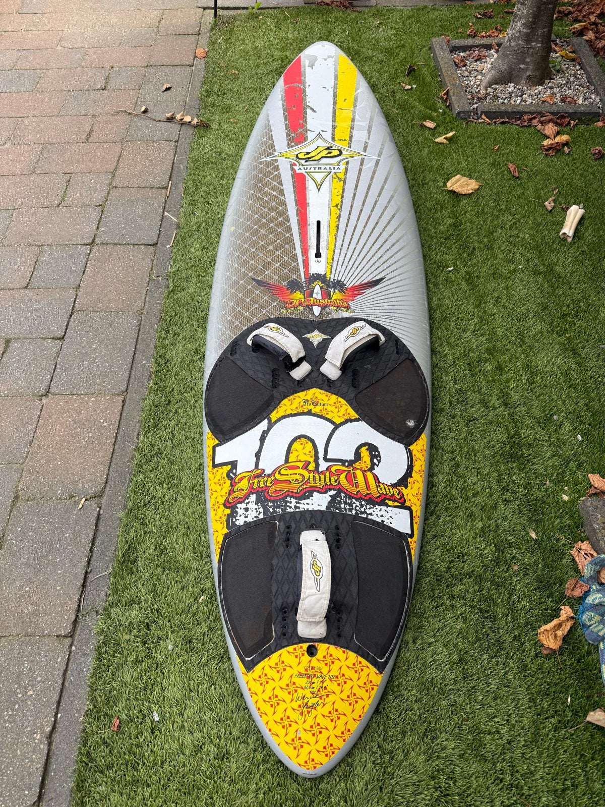 JP Australia Freestyle Wave 102 Windsurfplank, Watersport en Boten, Windsurfen, Ophalen, Gebruikt, Minder dan 250 cm, Met vin(nen)