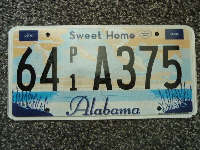 Kentekenplaat licenseplate Alabama Sweet Home Alabama 1 USA, Verzenden, Gebruikt, Auto's