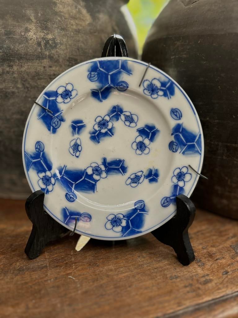 Oosters honingraat bloemen wand bordje Chinees Aziatisch, Ophalen of Verzenden