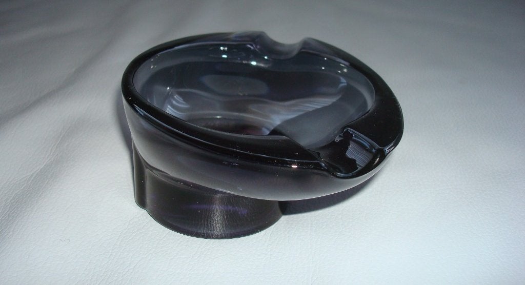 Vintage Pijp Asbak Paars Glas, Ophalen of Verzenden