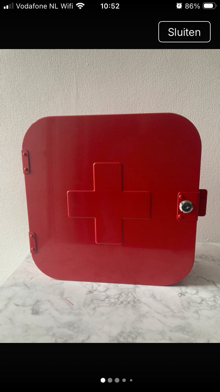 IKEA Gunnern Medicijnkast Rood - Vintage Retro Plaatstaal, Ophalen, Nieuw