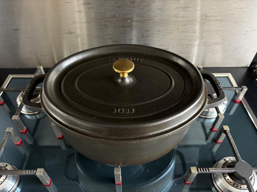 Gietijzeren pan Staub la Cocotte 31, Ophalen of Verzenden, Gebruikt, Gietijzer, Overige typen
