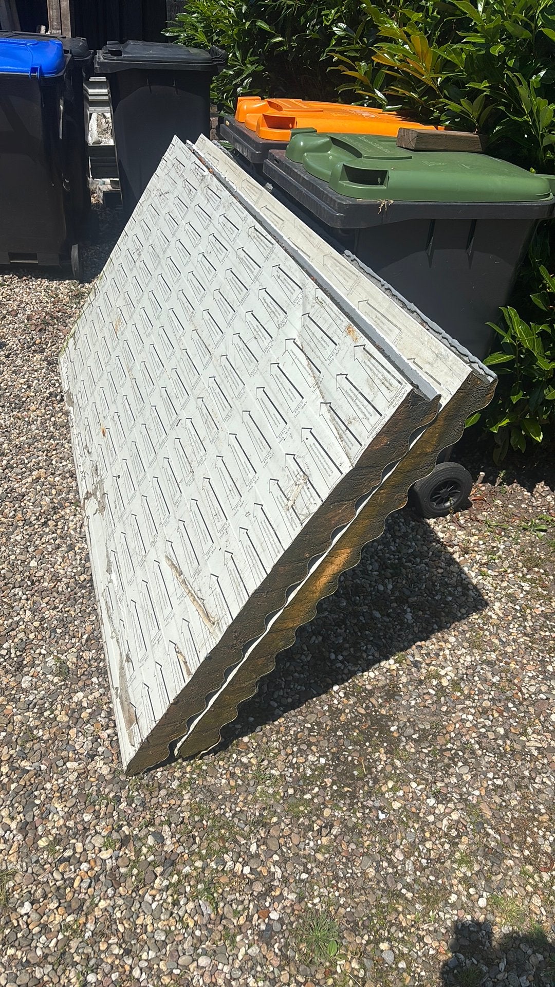 2 dtuks sandwich paneel golfplaat 1x2m, Ophalen, Gebruikt