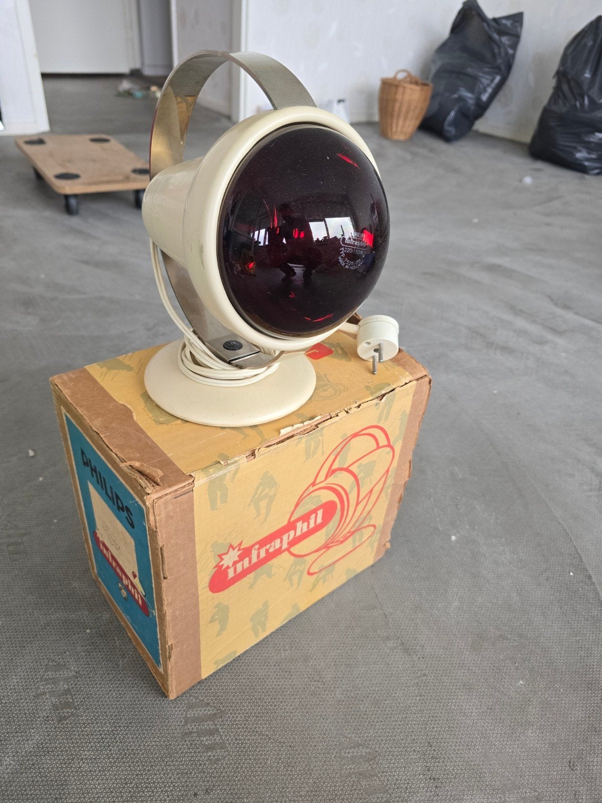 Vintage Philips Infraphil Infraroodlamp - Zo goed als nieuw, Ophalen, Zo goed als nieuw, Overige typen