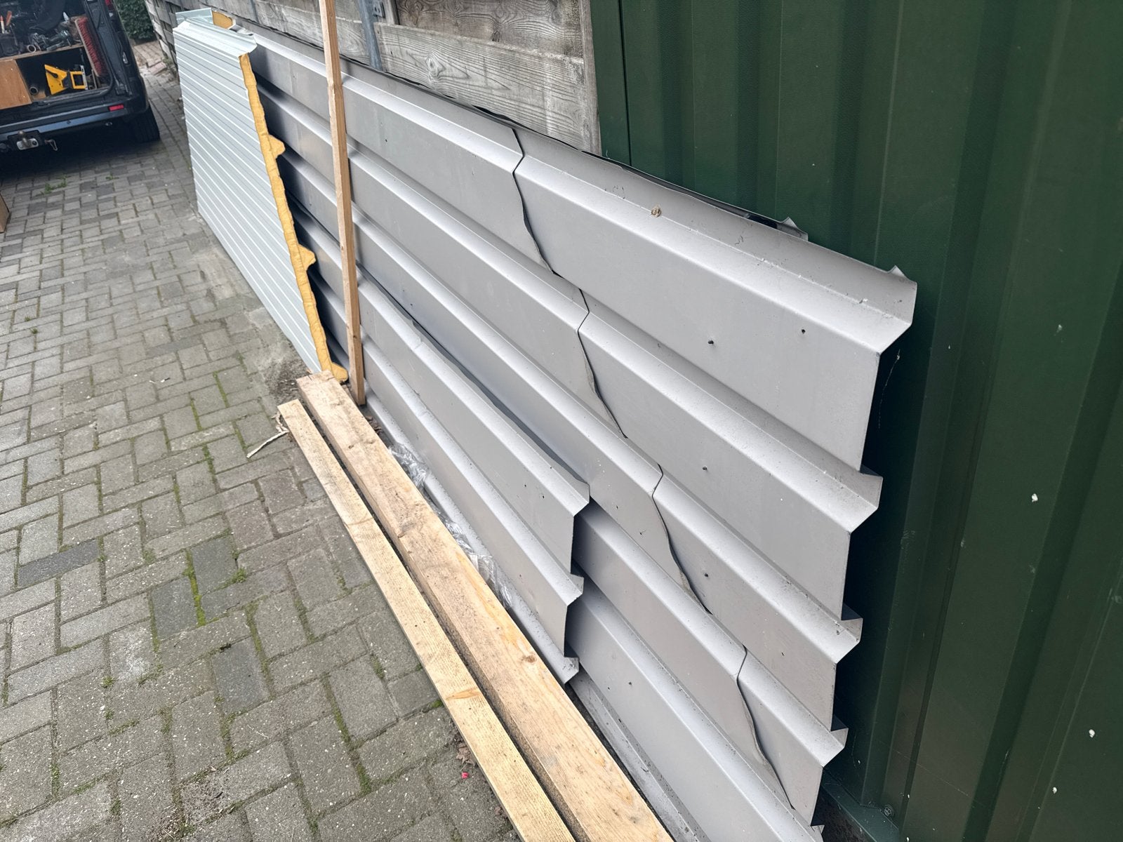 Damwandplaten 550 - 2 lange, 1 kortere, 1 meter breed, Ophalen, Gebruikt, Overige materialen, Minder dan 20 mm