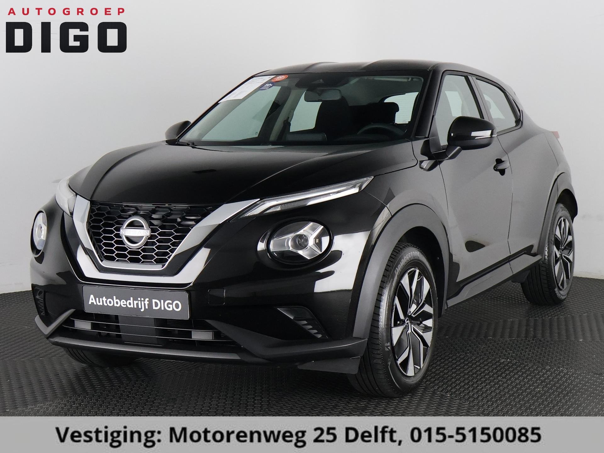 Nissan Juke DIG-T ACENTA CARPLAY NAVI GARANTIE TOT 04-2034!, Auto's, Voorwielaandrijving, Stof, Euro 6, Zwart