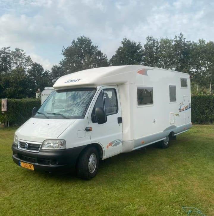 Fiat Ducato 2.8 JTD Joint 156 halfintegraal camper, 2006, Caravans en Kamperen, Campers, Luifel, Koelkast, Ringverwarming, Fiat