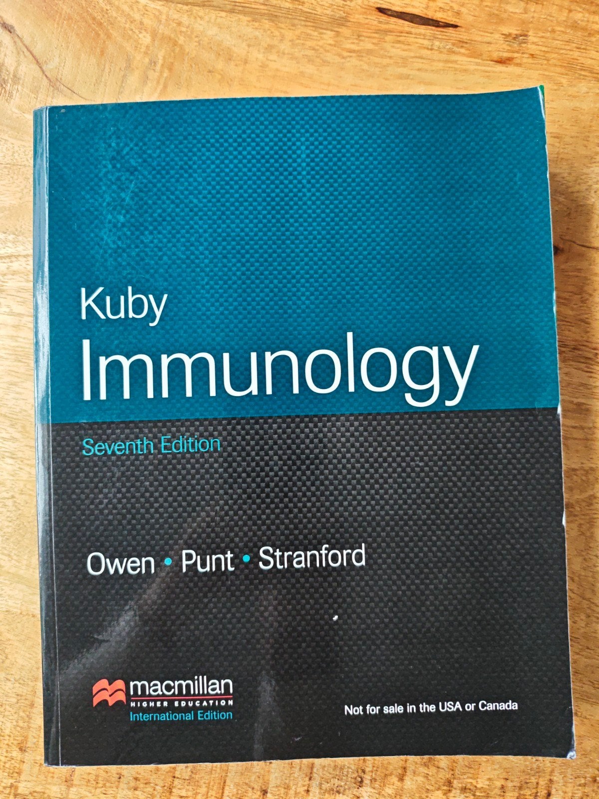 Kuby Immunology - Zevende Editie, Owen, Punt, Stranford, Zo goed als nieuw, Beta, HBO