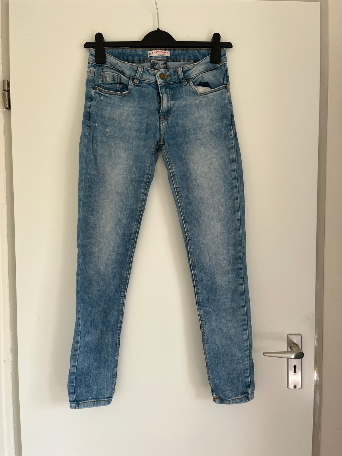 Lichtblauwe super skinny spijkerbroek / jeans, maat 38/M C&A, Ophalen of Verzenden, Zo goed als nieuw, Blauw, W30 - W32 (confectie 38/40)