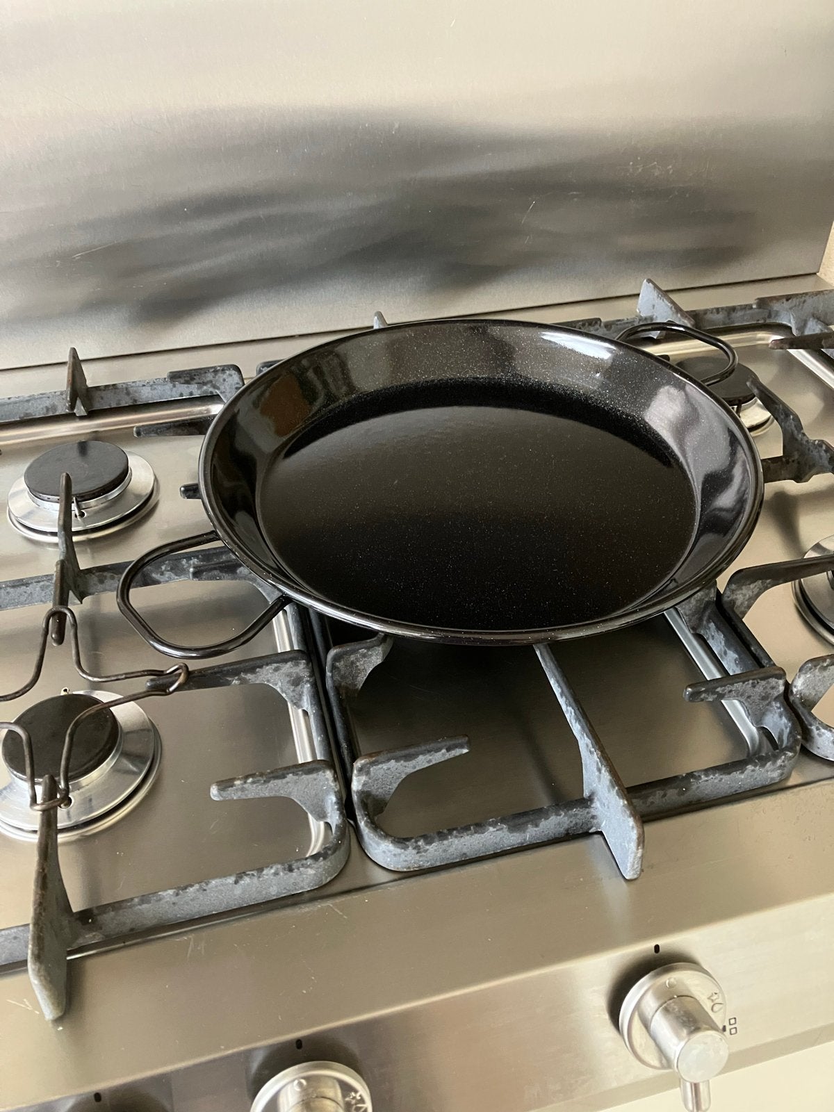 Emaille paella pan 32cm, Ophalen, Overige typen, Emaille, Met handvatten