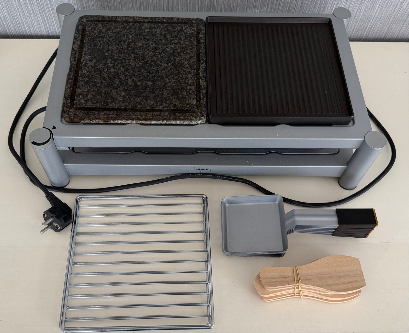 Princess Gourmet set 8 personen - Steengrill & Raclette, Ophalen of Verzenden, Zo goed als nieuw