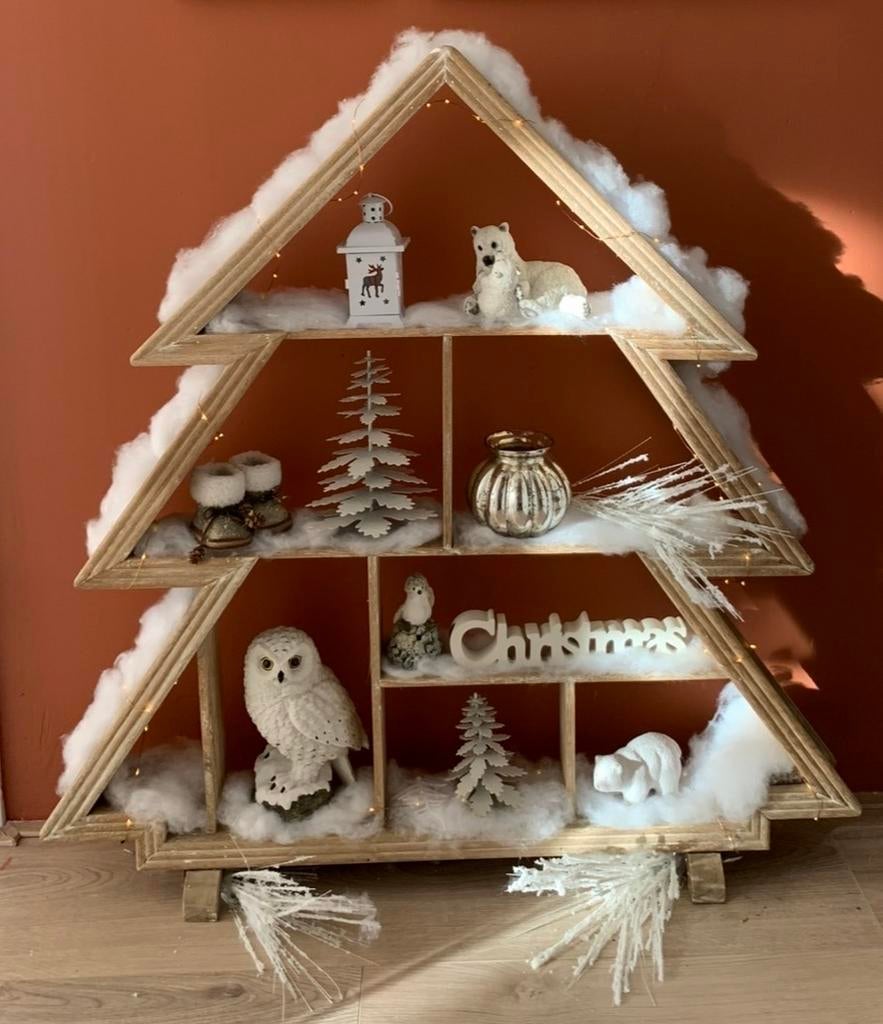 Riverdale Kerstboom Wandrek - Houten Decoratie, Ophalen, Met plank(en), 100 tot 150 cm, Zo goed als nieuw