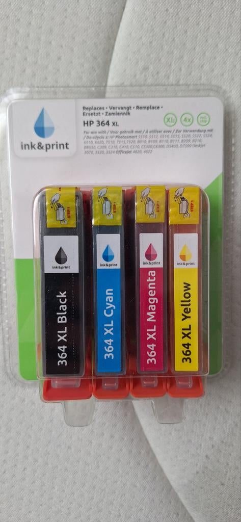 Inktcartridges HP 364 XL - 4-pack (ink&print) + 5 extra, Ophalen of Verzenden, Nieuw, Cartridge, HP (Compatibel)
