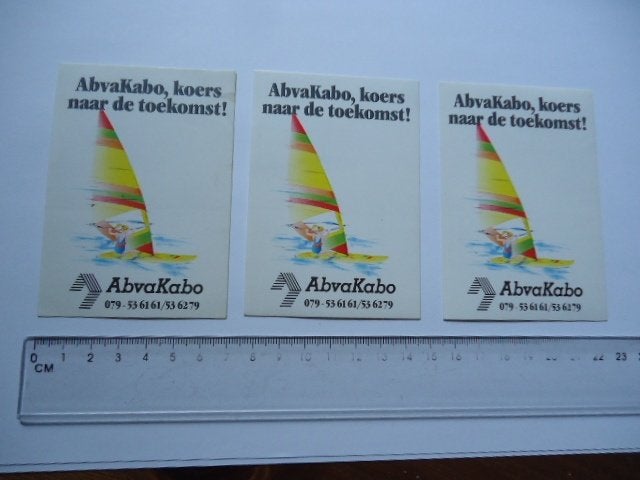 sticker oud Windsurf abvakabo bond surf surfing board strip, Verzenden, Zo goed als nieuw, Bedrijf of Vereniging