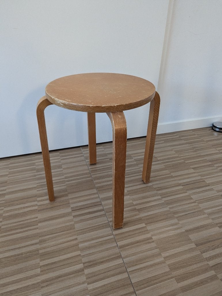 Vintage IKEA Frosta Kruk, Huis en Inrichting, Krukjes, Ophalen, Gebruikt, Hout