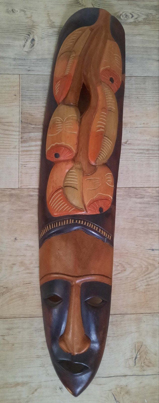 Groot houten handgemaakt Afrikaans masker, Hout, 61 cm, Afrika, Masker