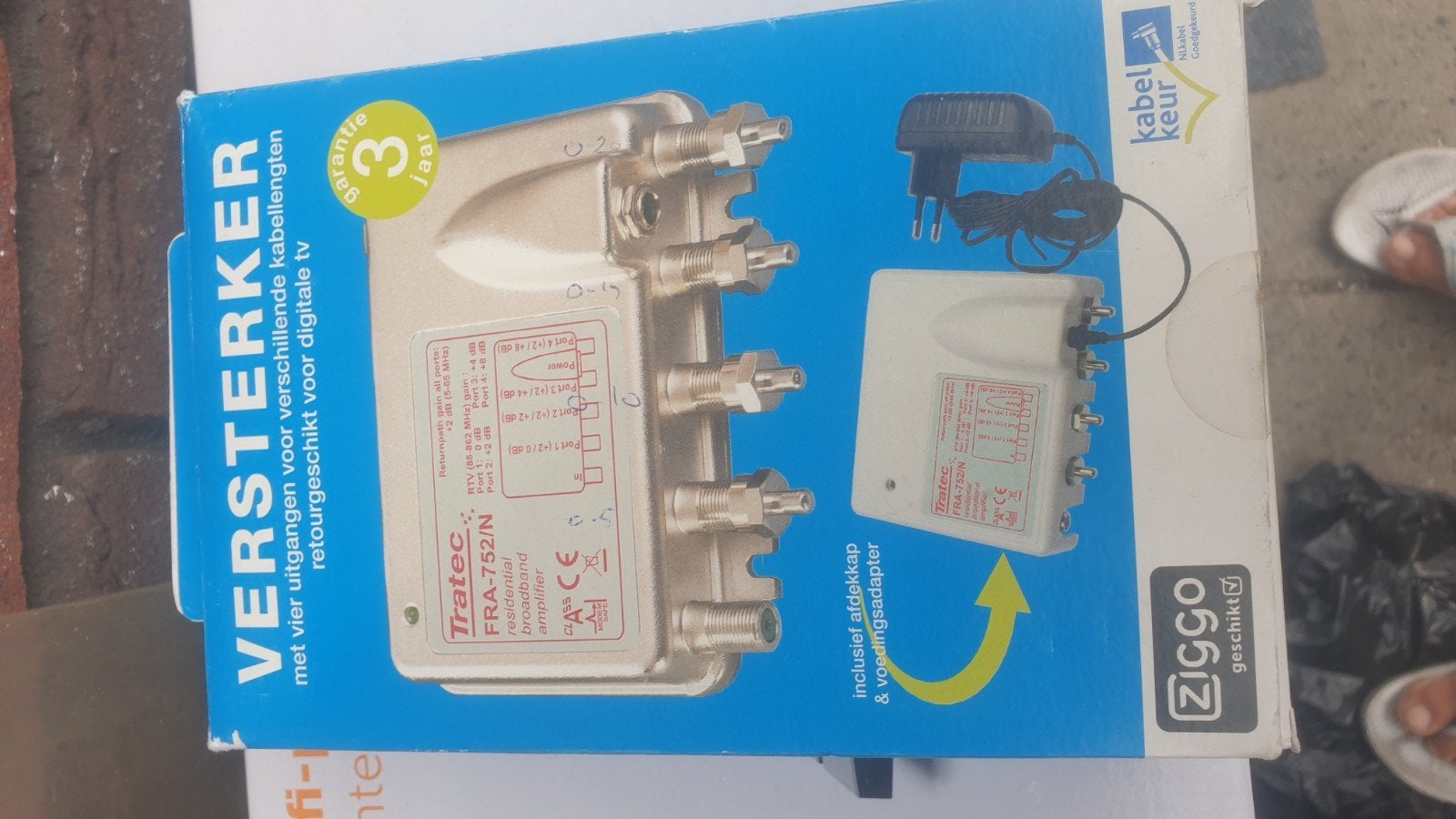 caox versterker, Ophalen, Zo goed als nieuw, Coaxiale kabel