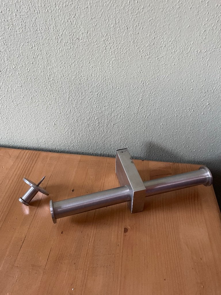 Wc rol houder, Huis en Inrichting, Ophalen, Gebruikt, Grijs, Toilet-accessoire