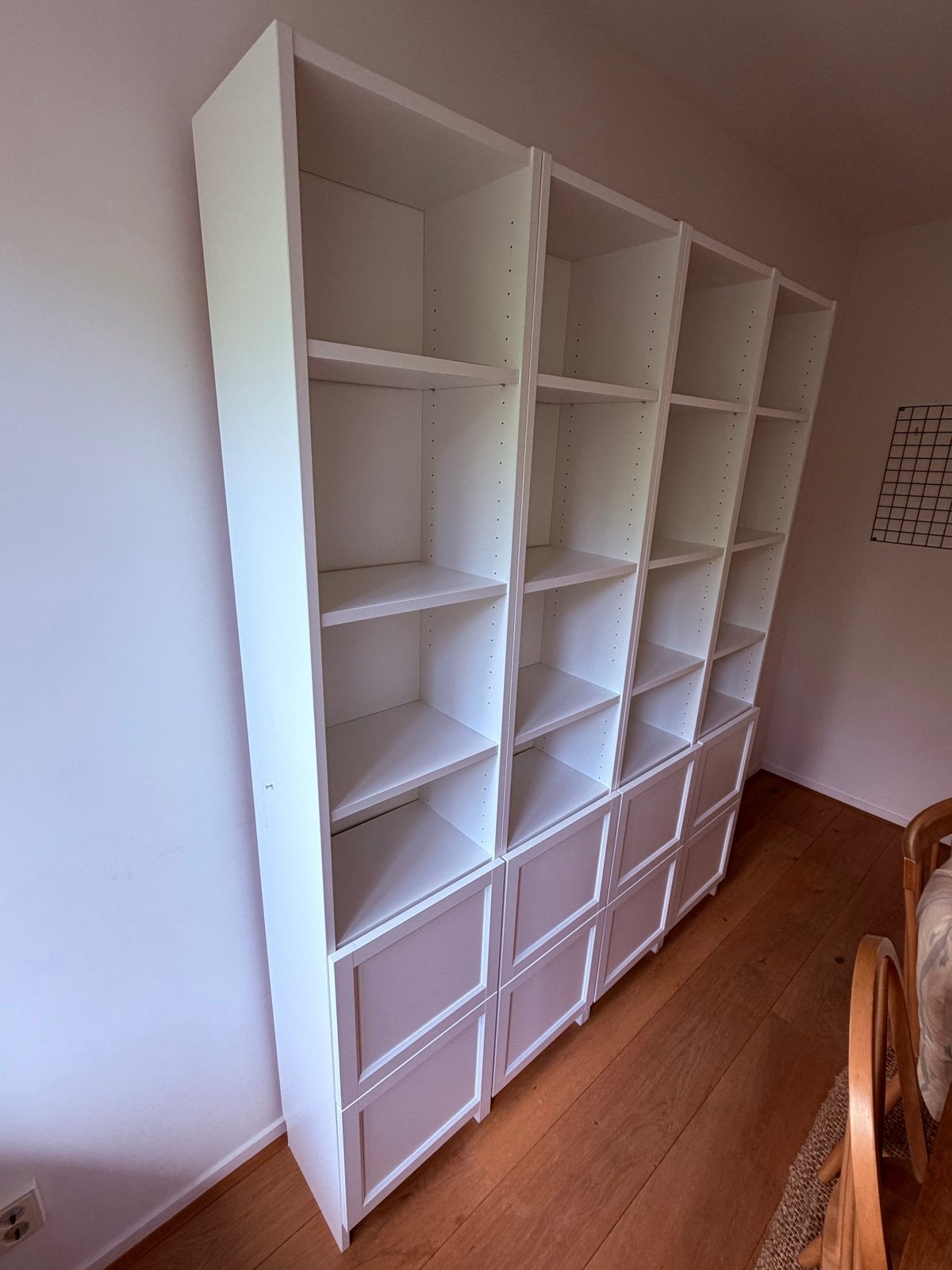 Set van 4 IKEA Billy boekenkasten (Wit), Huis en Inrichting, Ophalen, Minder dan 50 cm, Met deur(en), 200 cm of meer