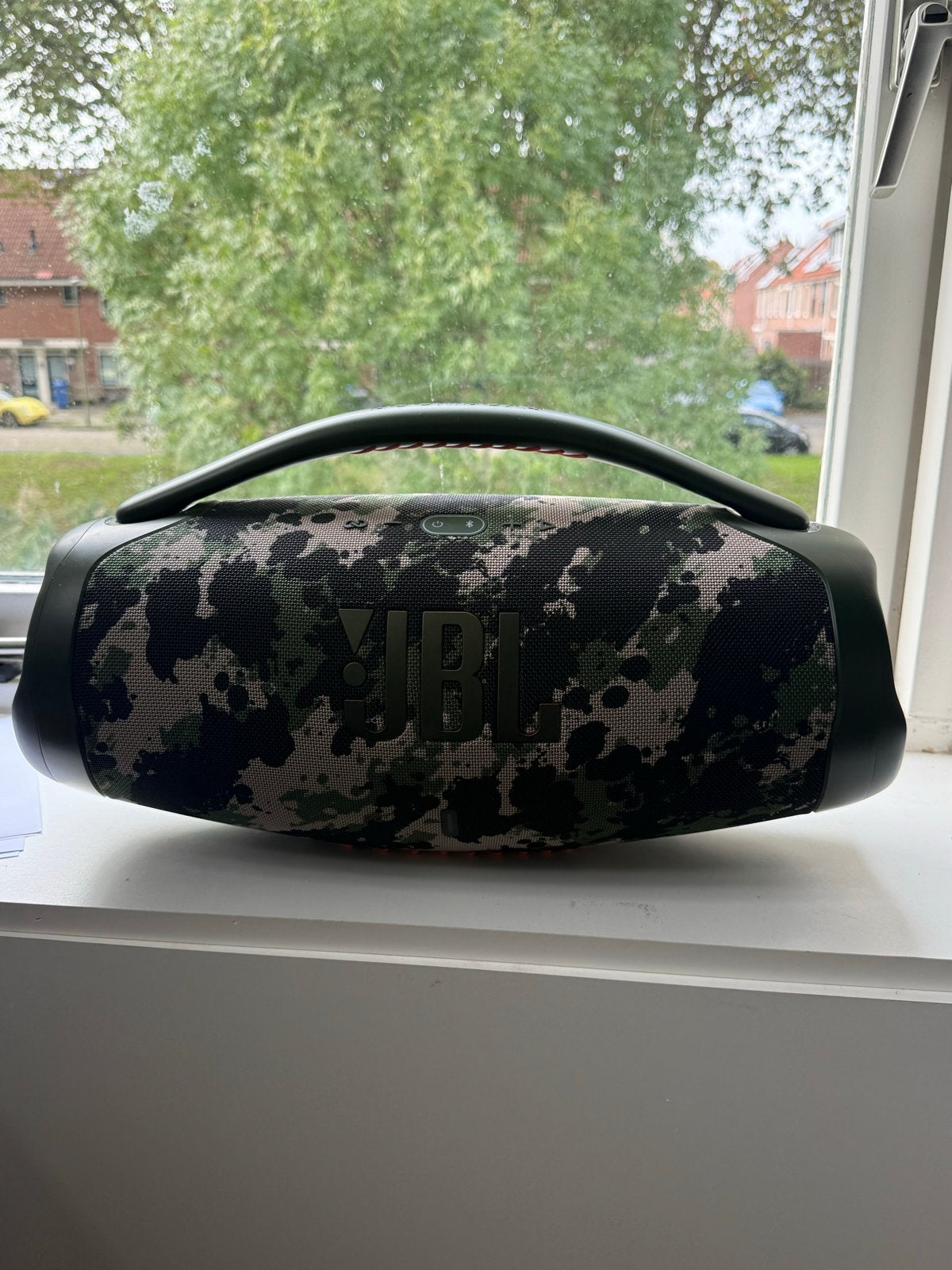 JBL Boombox 3 - Draagbare Bluetooth Speaker (Camo), JBL, Zo goed als nieuw, Draagbare speaker, Bluetooth