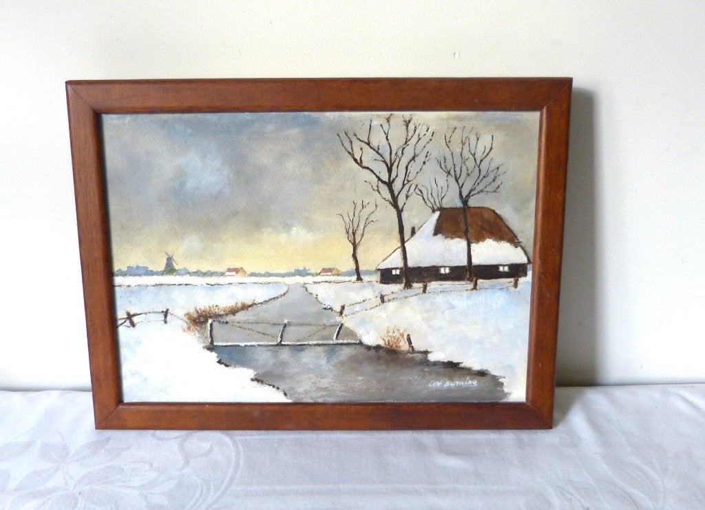 klassiek schilderij, Ophalen of Verzenden, Klassiek, Landschap, Paneel