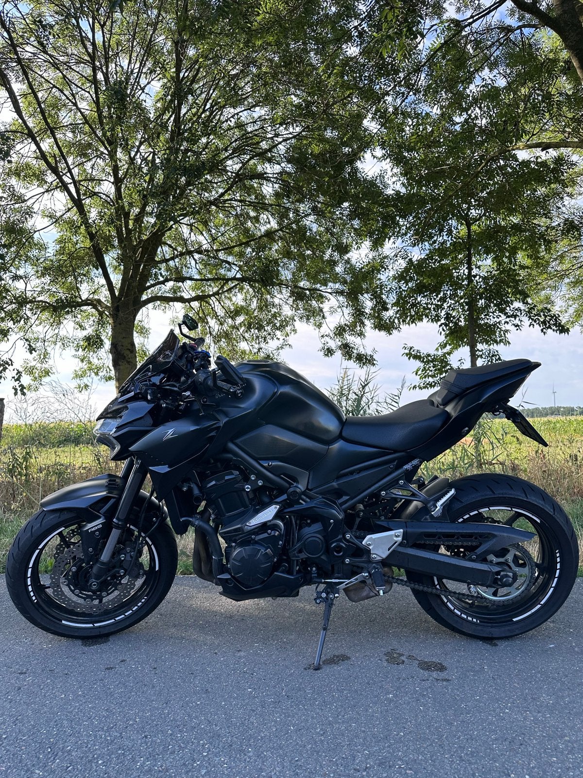 Kawasaki Z900 FULL BLACK - 2020 - MIVV / bar end spiegels, Sportuitlaat, 948 cc, Gebruikt, Particulier