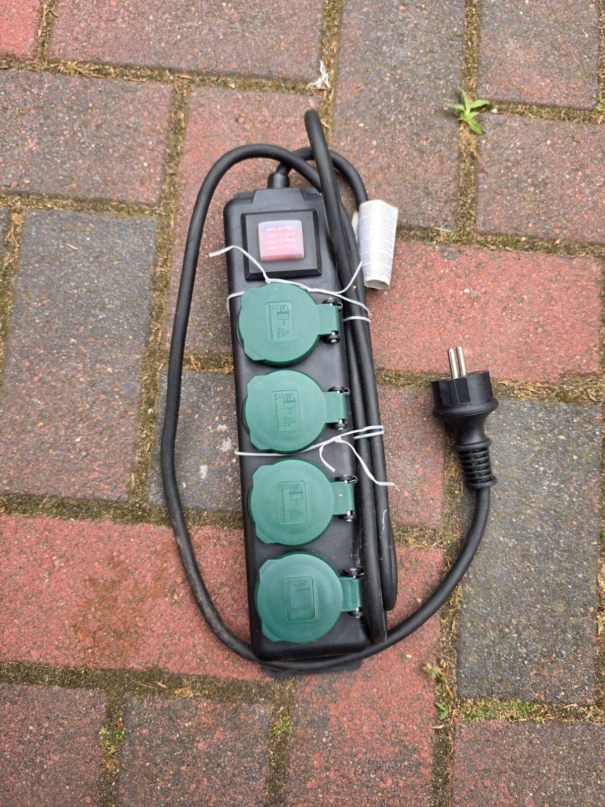 Stekkerdoos 4-voudig IP44 - 200 cm kabel, Ophalen of Verzenden, Zo goed als nieuw, Stekkerdoos