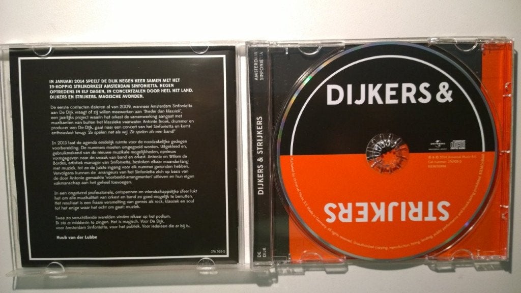 De Dijk & Amsterdam Sinfonietta - Dijkers & Strijkers, Ophalen of Verzenden, Zo goed als nieuw, Rock, Album