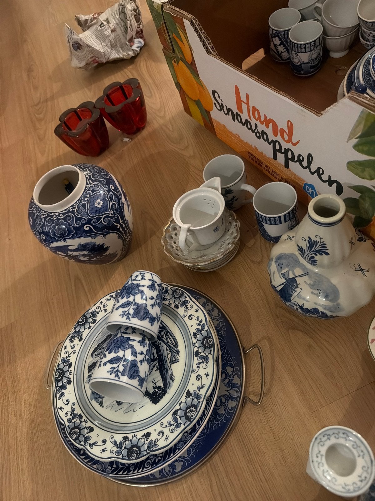 Grote collectie Delfts Blauw en ander servies, Ophalen