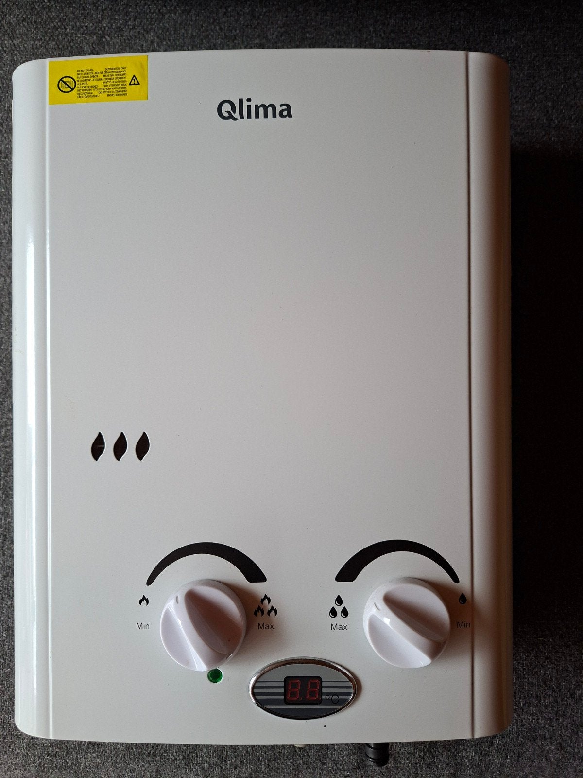 Qlima PGWH 1010 Draagbare Gas Geiser - Wit, Ophalen, Zo goed als nieuw