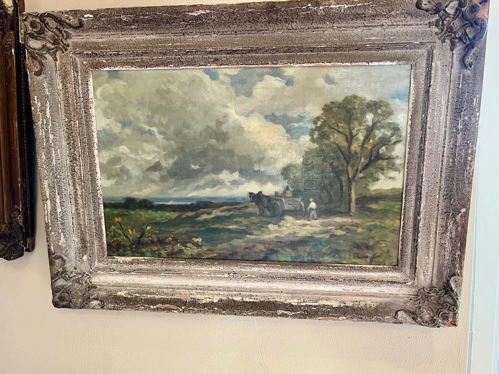 Peter Job oude olieverf schilderij, Antiek en Kunst, Ophalen