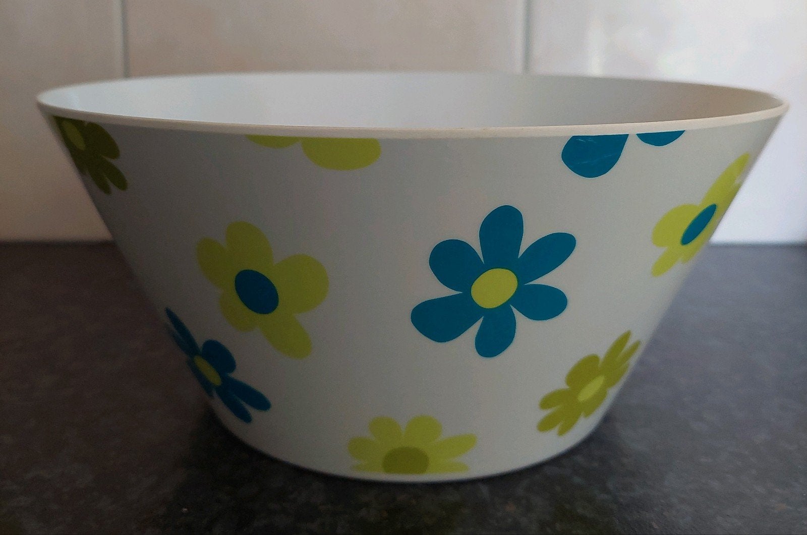 Gratis schaal met bloemenpatroon, doorsnee 25cm, Ophalen, Gebruikt, Rond