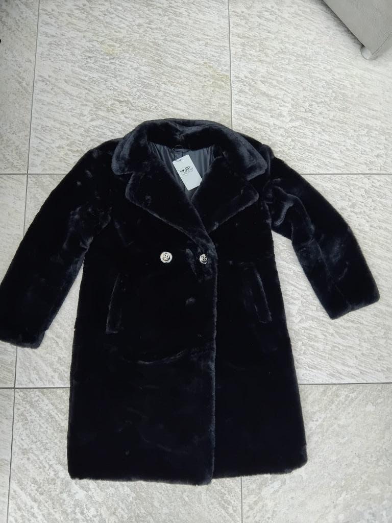 MM Sweet jas halflang zwart bontjas nepbont NIEUW maat S / M, Maat 38/40 (M), Zwart, Nieuw, Ophalen of Verzenden