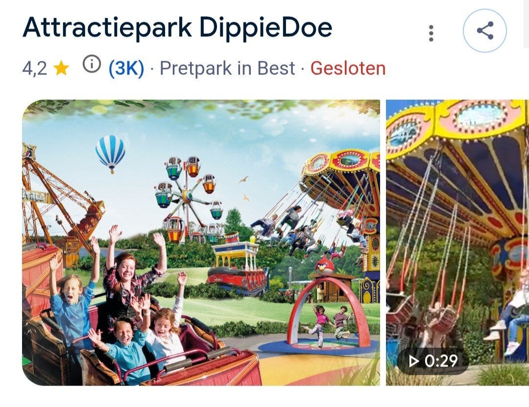 Dippiedoe ticket, attractiepark , Ballebak ,, Eén persoon, Ticket of Toegangskaart