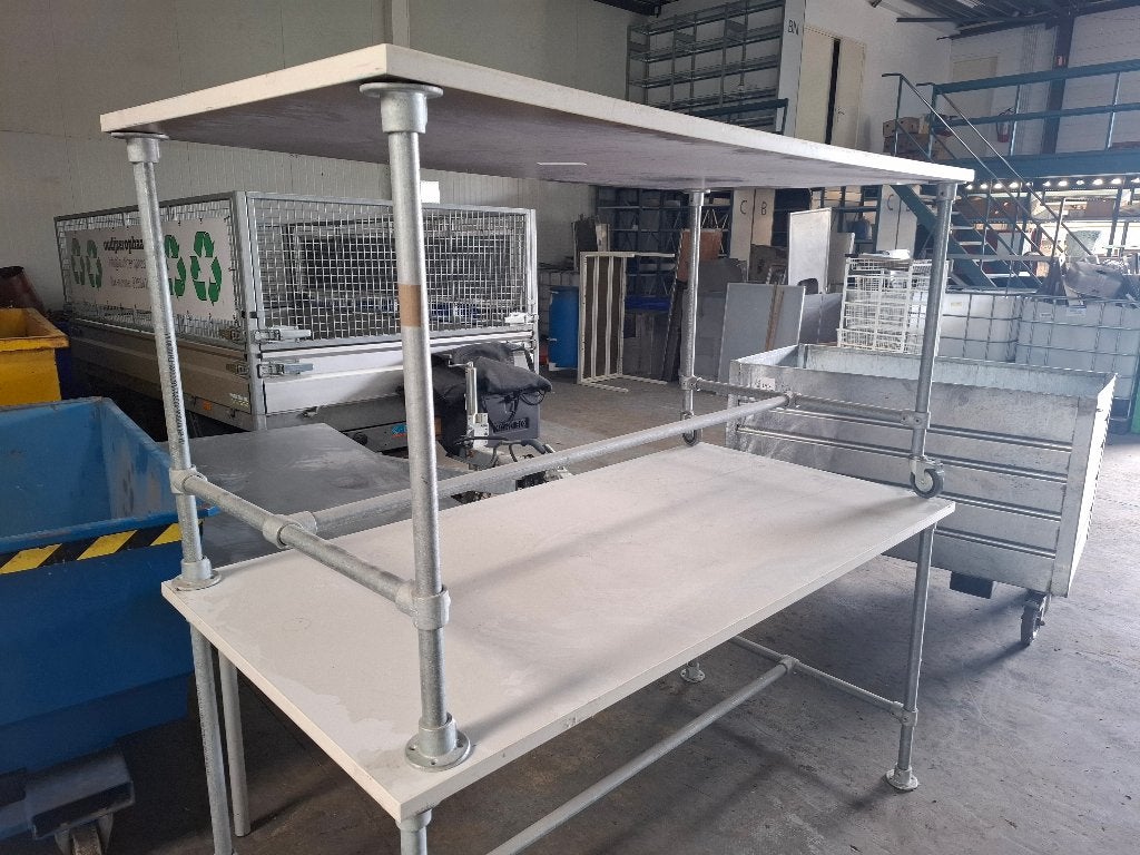 twee werkbanken/inpaktafel/ enz., Doe-het-zelf en Verbouw, Werkbanken, Ophalen, Gebruikt, 70 tot 120 cm