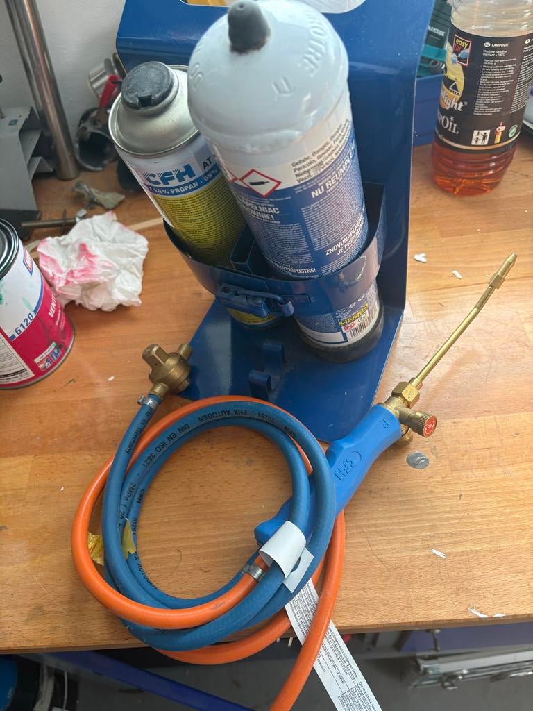 Brander set met gasflessen en slang, Ophalen, Gebruikt, Minder dan 150 ampère, Overige typen
