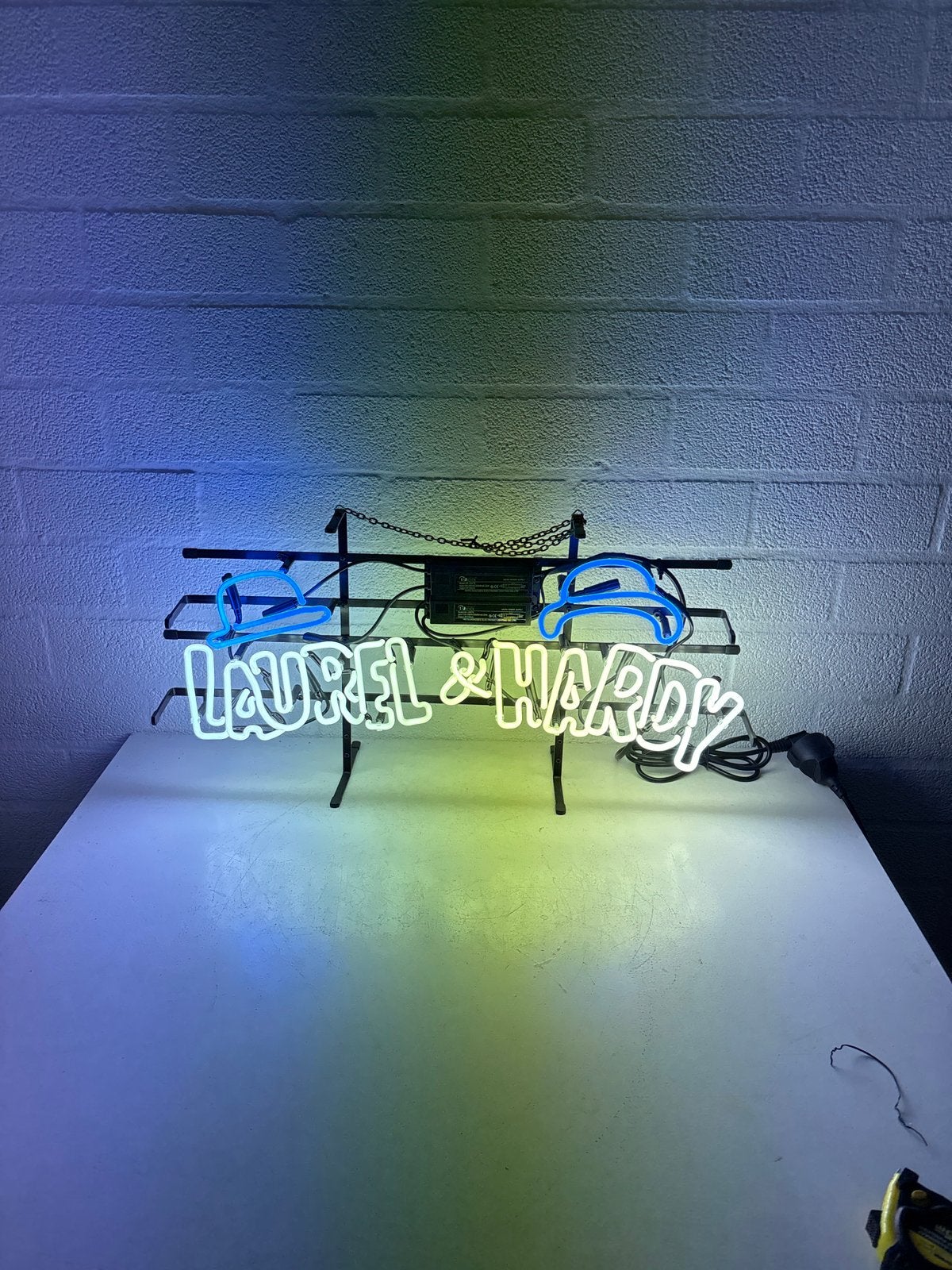 Glas neon Laurel & Hardy, Verzamelen, Ophalen, Nieuw