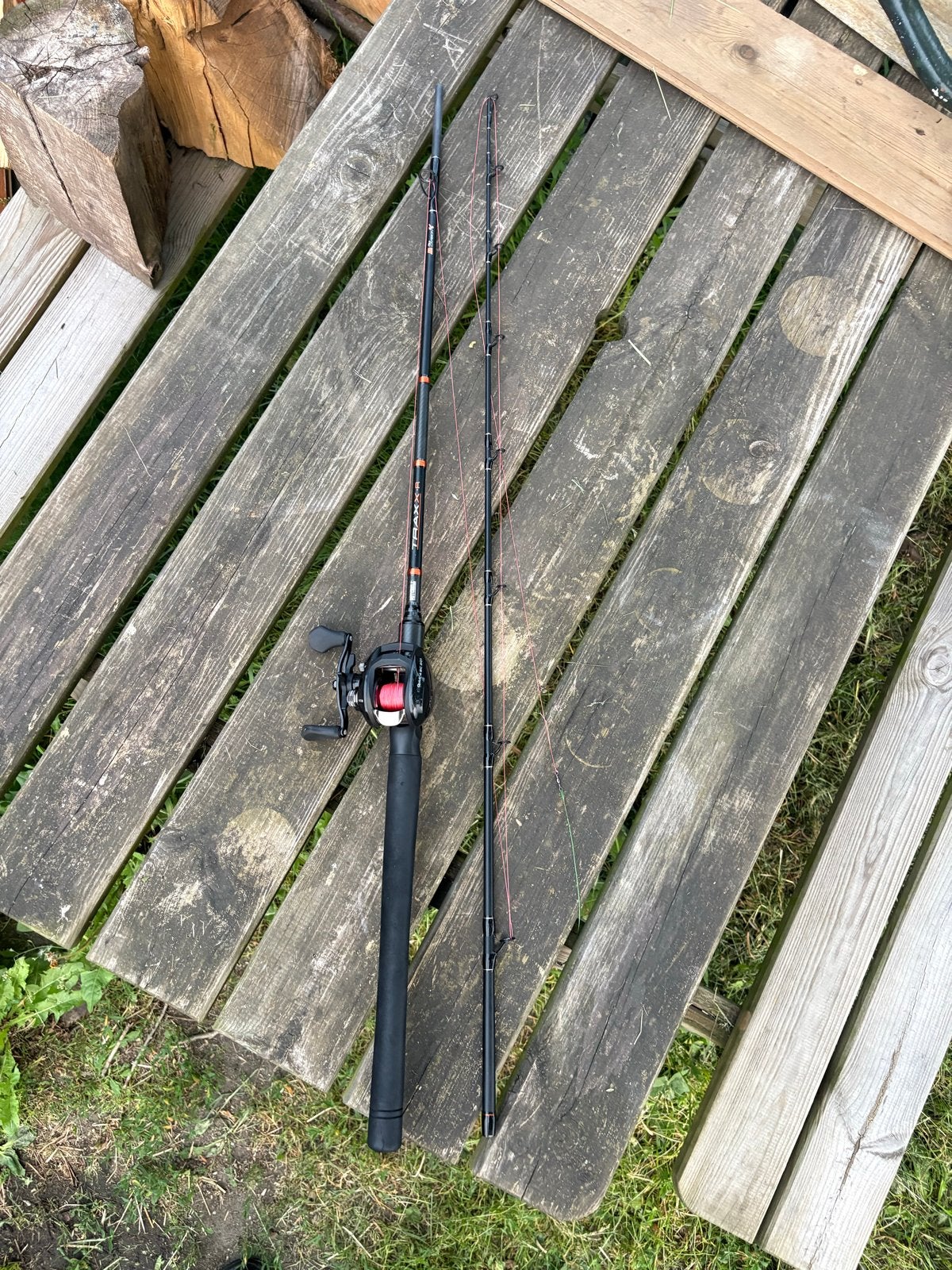 Mitchell TRAXX R Hengel met Baitcaster, Jerkbaits en Shads, Watersport en Boten, Ophalen, Gebruikt, Complete hengel