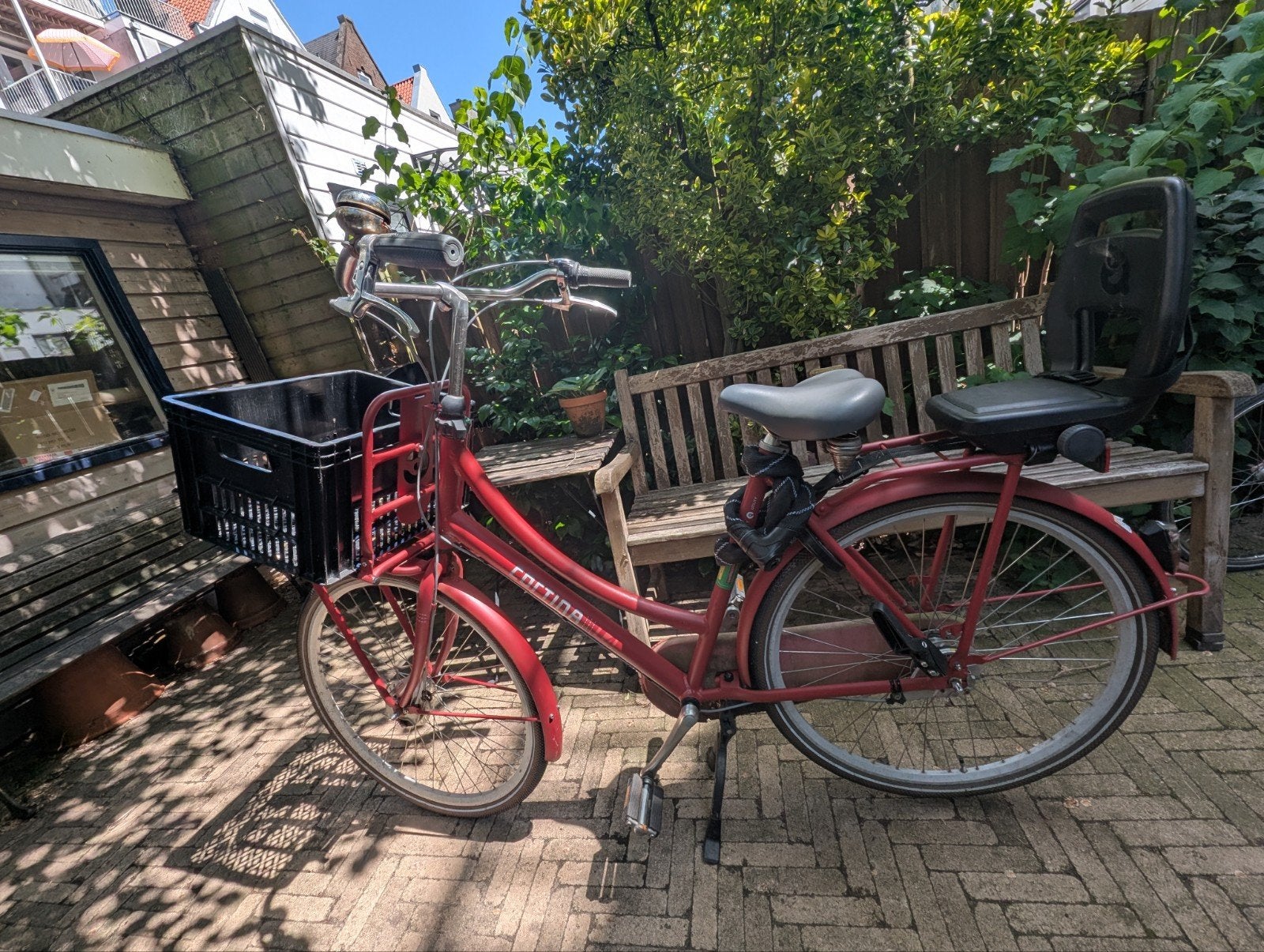 Cortina U4 Transport Rood +zitje +krat, Fietsen en Brommers, Ophalen, Cortina U4 Transport, Versnellingen, 56 cm of meer