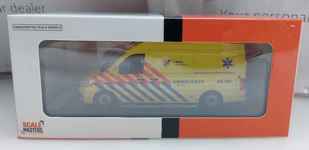 Scalemasters 1:43 Volkswagen Crafter Ambulance UMCG, Ophalen of Verzenden, Nieuw, Auto, Overige merken