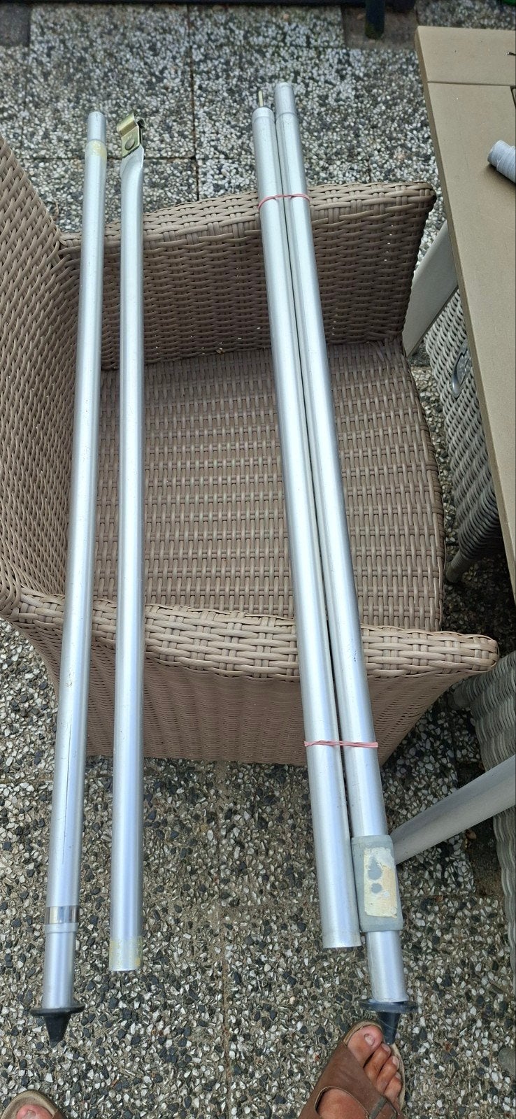 Aluminium caravan voortentstokken, Ophalen of Verzenden