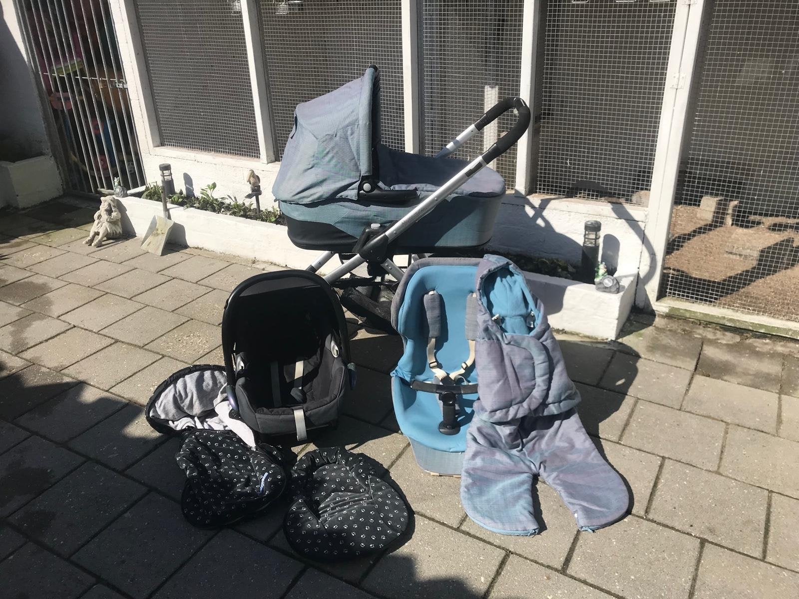 Wandelwagen , buggy , maxi cosi in 1, Ophalen, Gebruikt, Combiwagen, Met autostoeltje